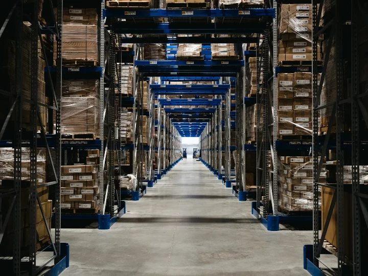 Mainfreight Warehouse - View of the inside of a Mainfreight Warehouse.