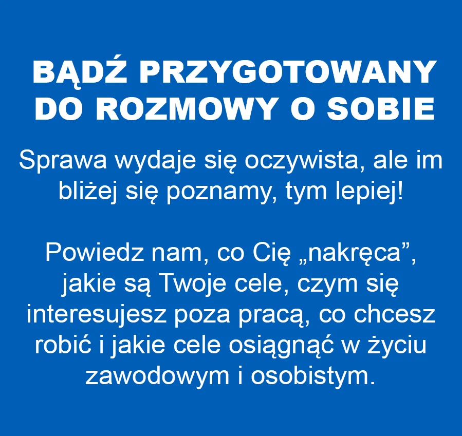 Mów o sobie w zajmujący i ciekawy sposób